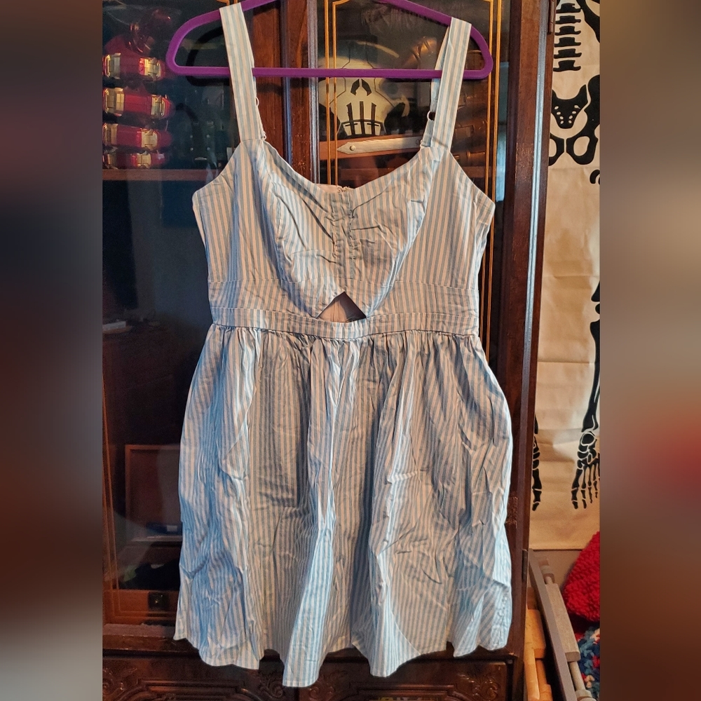 Hot Topic Blue and white striped Dress